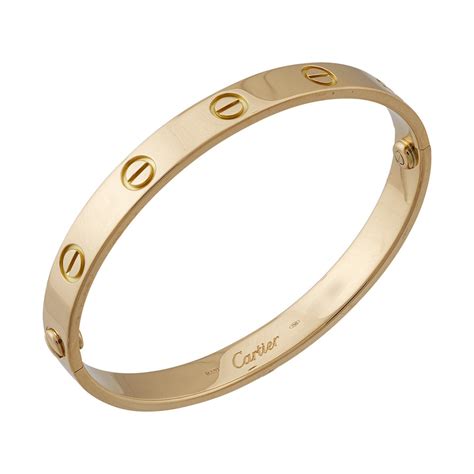 18k gold cartier bracelet|cartier love bracelet no diamonds.